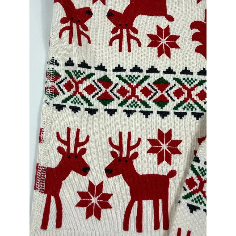 Hanna Andersson Deer Organic Cotton Short John Pajamas Size 5 Holiday